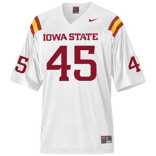 Men #45 Corey Suttle Iowa State Cyclones College Football Jerseys Sale-White